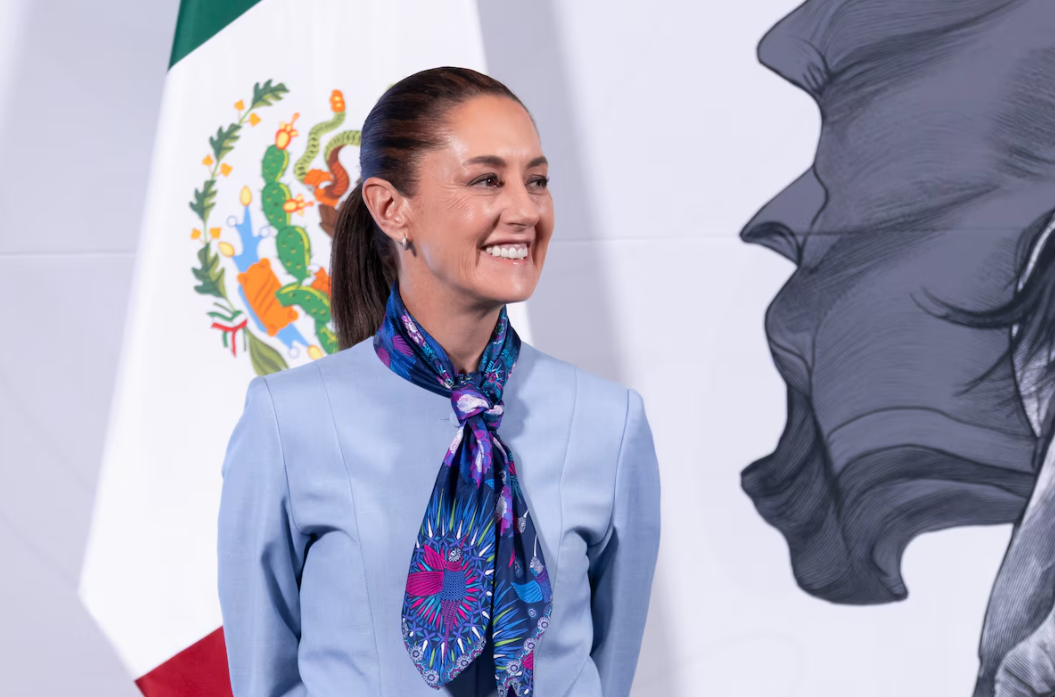La presidenta Claudia Sheinbaum durante 'La Mañanera' de este miércoles. (Presidencia)